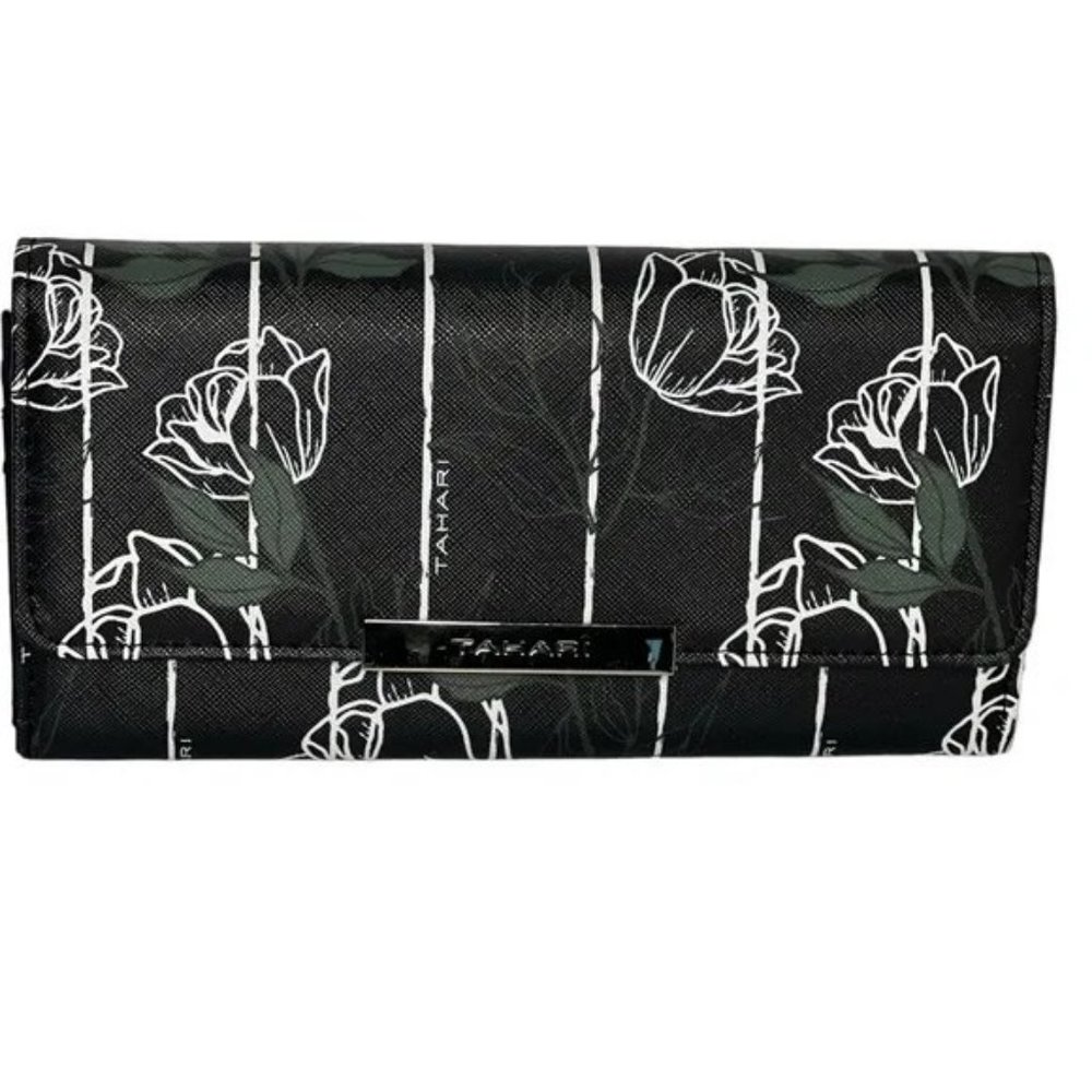 NWT TAHARI RFID VEGAN LEATHER FLORAL WALLET - Picture 4 of 4